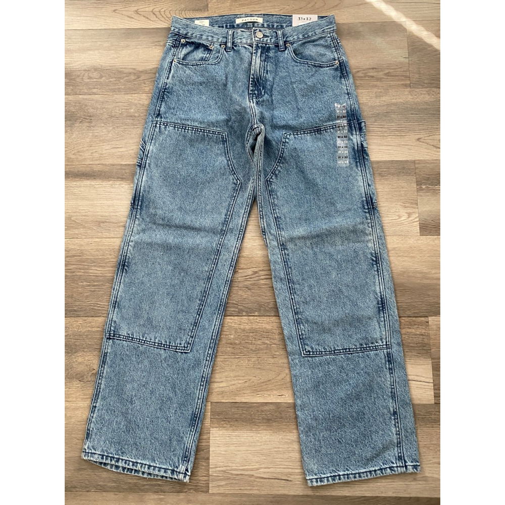 PACSUN Men's Y2K Baggy Jeans 31X32 Carpenter Workwear Streetwear Cargo 90's
